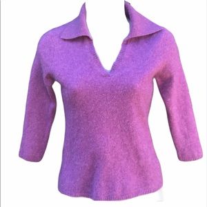 Vintage 100% Cashmere V-neck Purple Sweater
